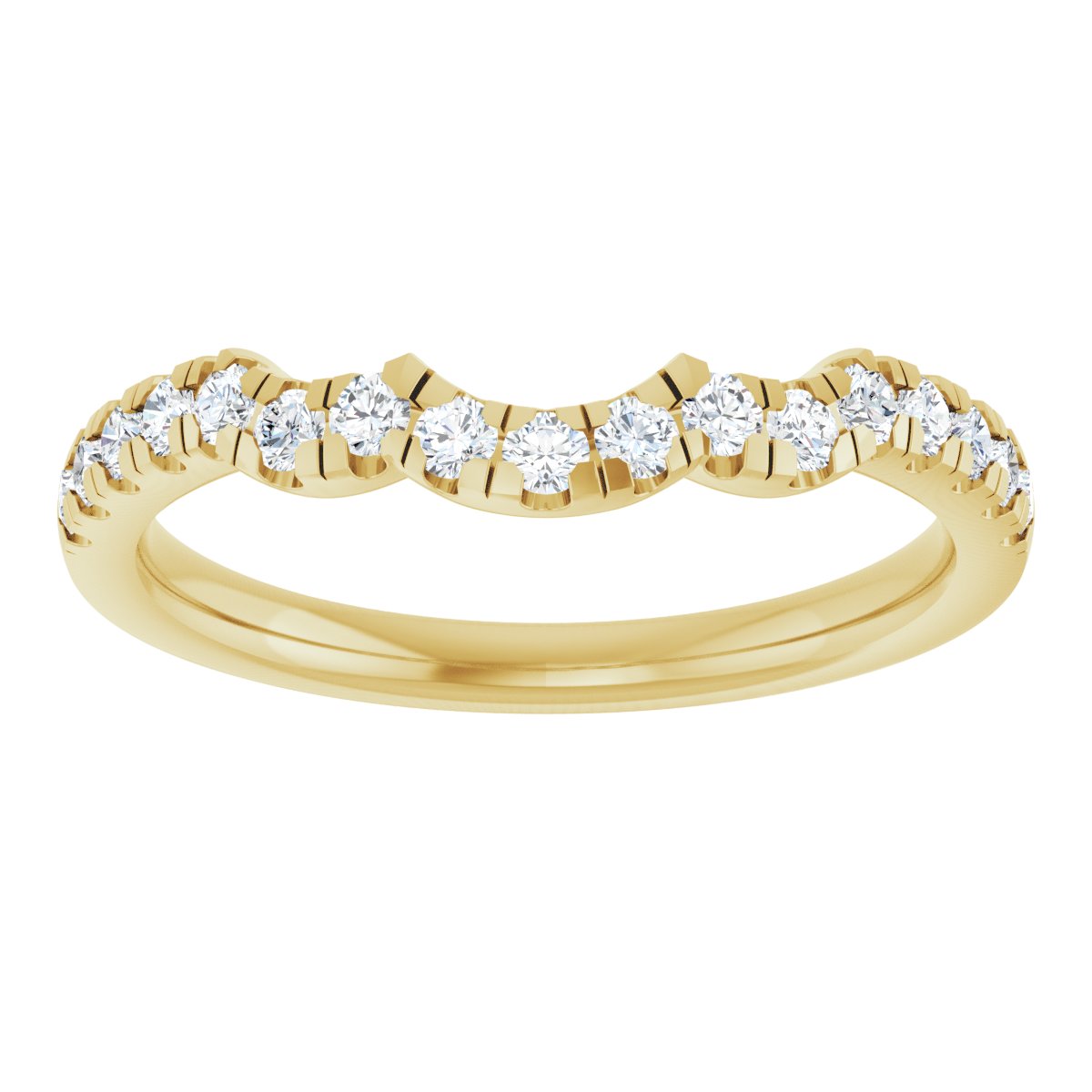 Double Claw-Prong Three-Stone Engagement Ring or Band
