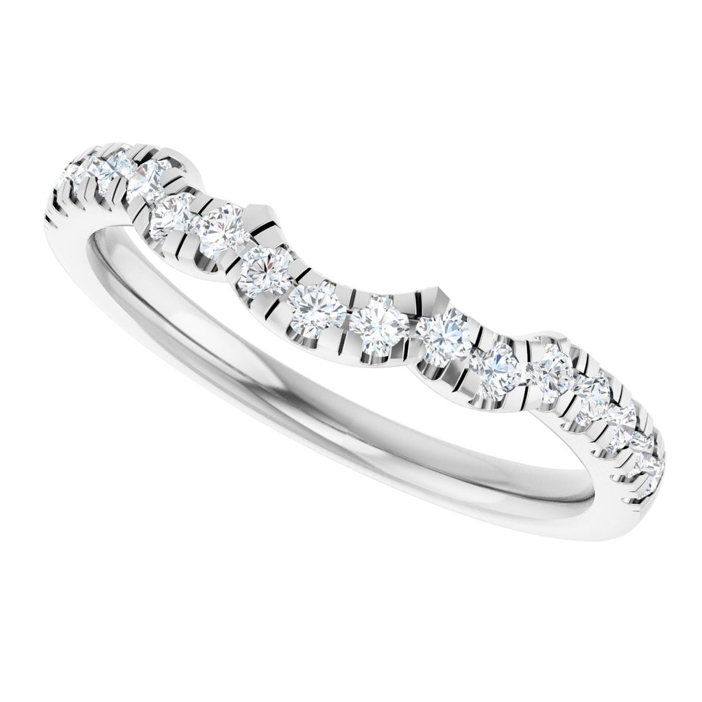 Double Claw-Prong Three-Stone Engagement Ring or Band