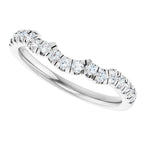 Double Claw-Prong Three-Stone Engagement Ring or Band