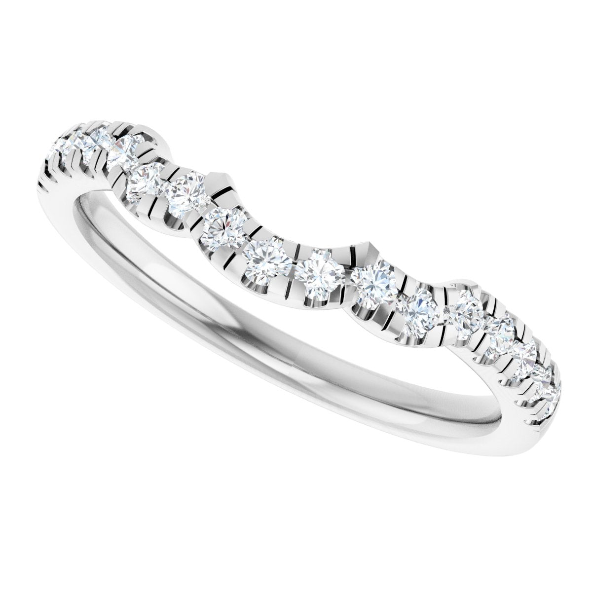 Double Claw-Prong Three-Stone Engagement Ring or Band