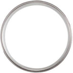 Grooved Lightweight Comfort-Fit Flat Band with Satin Finish
