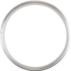 Milgrain Beveled-Edge Comfort-Fit Half Round Band