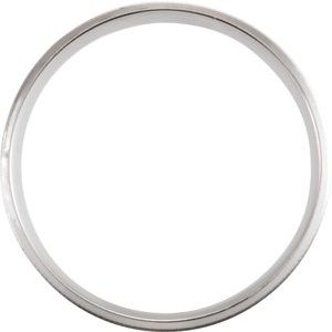 Milgrain Beveled-Edge Comfort-Fit Half Round Band