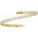 Half Accented Flexible Bangle Bracelet