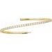 Half Accented Flexible Bangle Bracelet