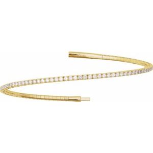 Fully Accented Flexible Bangle Bracelet