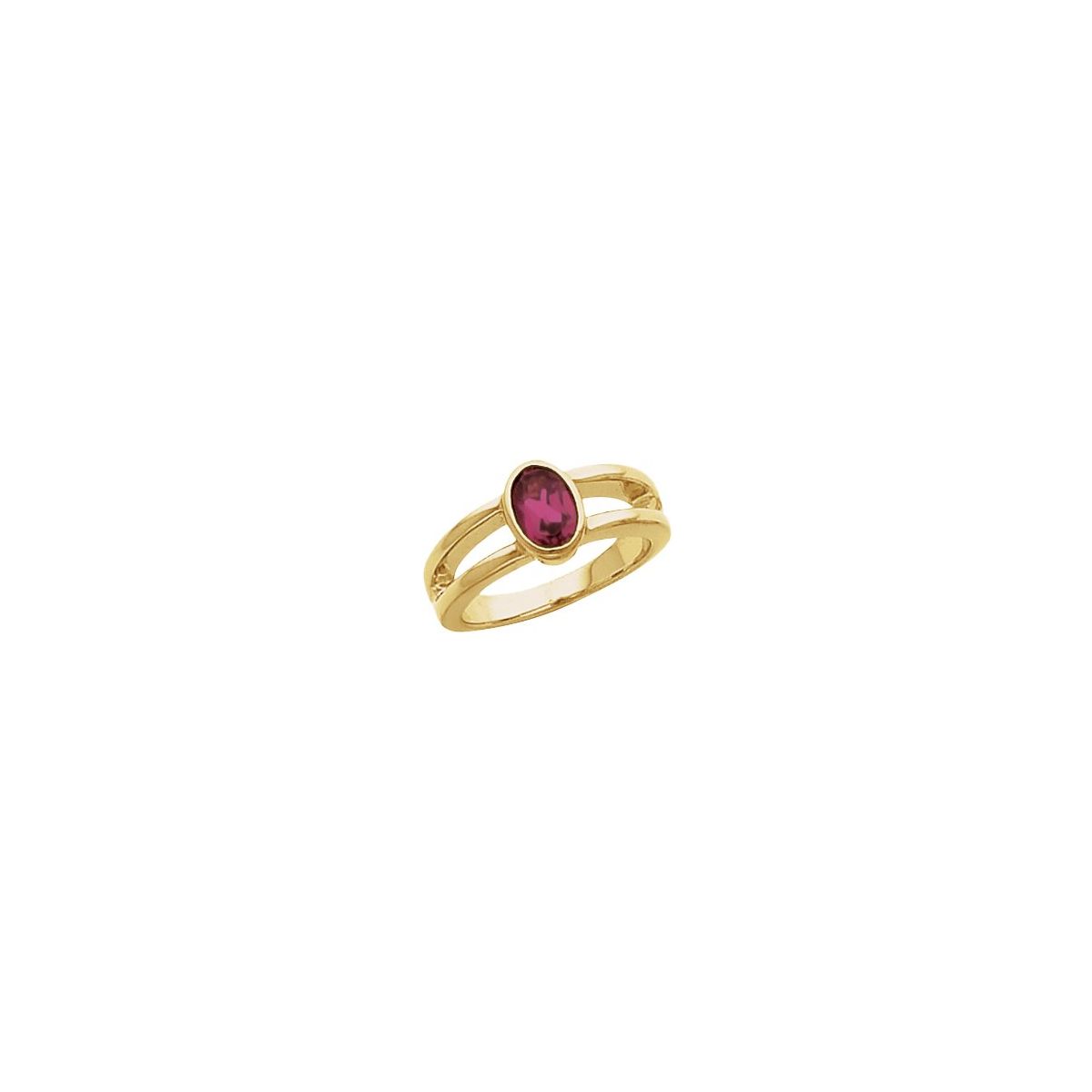 Bezel-Set Negative Space Ring