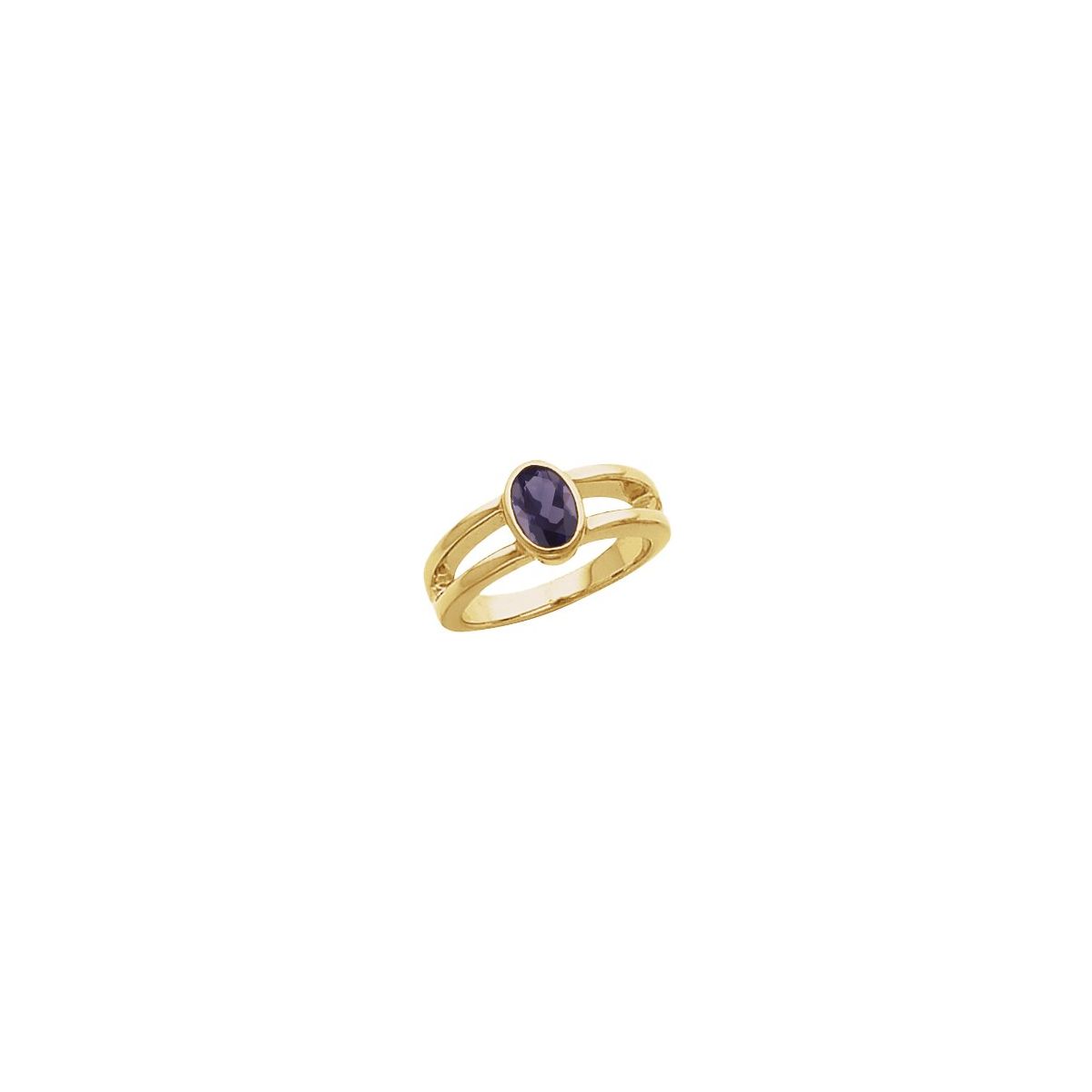 Bezel-Set Negative Space Ring