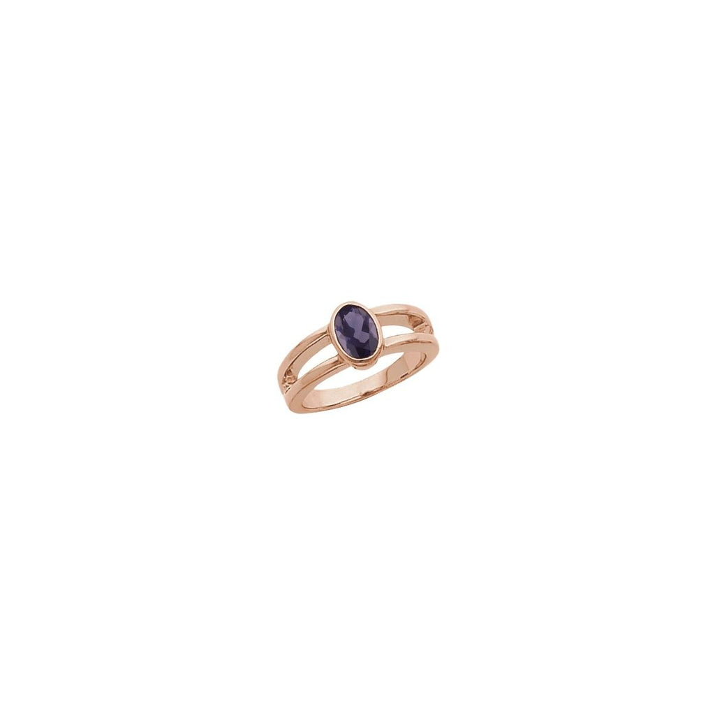 Bezel-Set Negative Space Ring