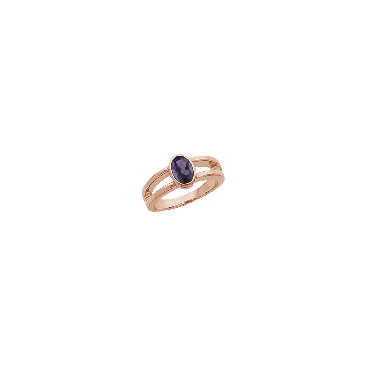 Bezel-Set Negative Space Ring