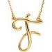Script Initial Necklace or Center