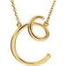 Script Initial Necklace or Center