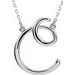 Script Initial Necklace or Center
