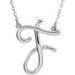 Script Initial Necklace or Center