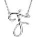 Script Initial Necklace or Center