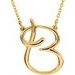 Script Initial Necklace or Center