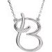 Script Initial Necklace or Center