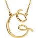 Script Initial Necklace or Center