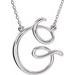 Script Initial Necklace or Center