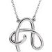 Script Initial Necklace or Center