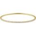 Half Accented Flexible Bangle Bracelet