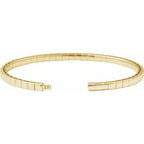 Half Accented Flexible Bangle Bracelet