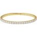 Half Accented Flexible Bangle Bracelet