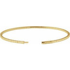 Half Accented Flexible Bangle Bracelet