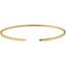 Half Accented Flexible Bangle Bracelet