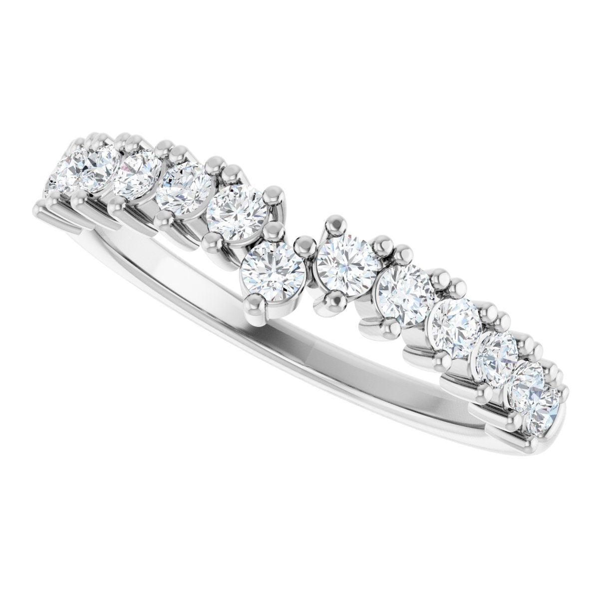 Accented Double-Row Engagement Ring or Band
