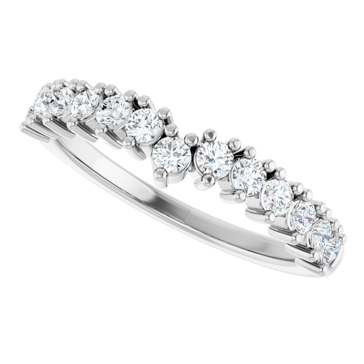 Accented Double-Row Engagement Ring or Band