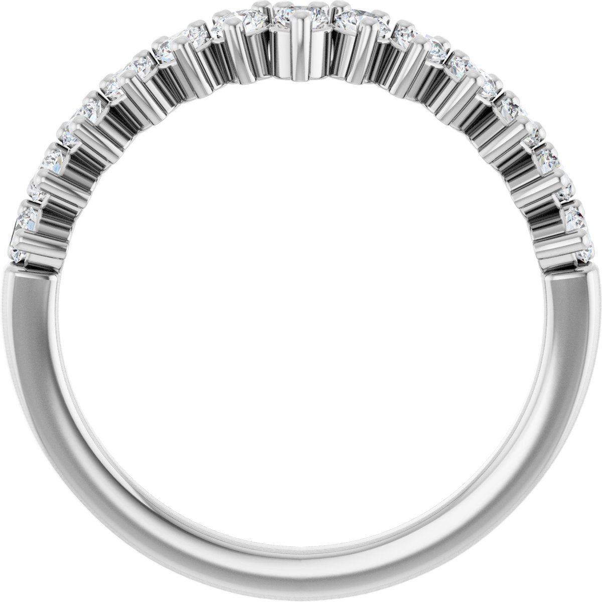 Accented Double-Row Engagement Ring or Band