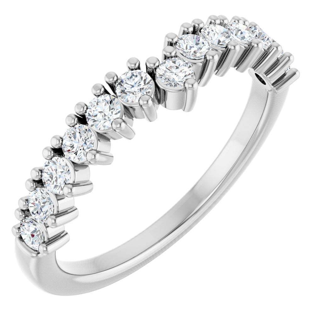 Accented Double-Row Engagement Ring or Band