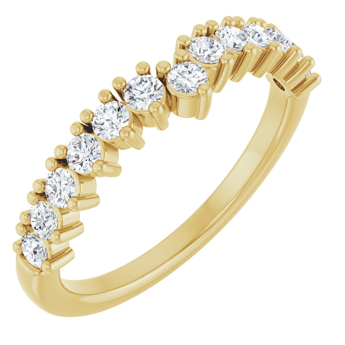 Accented Double-Row Engagement Ring or Band