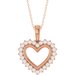 Accented Heart Necklace or Pendant