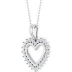 Accented Heart Necklace or Pendant