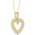 Accented Heart Necklace or Pendant