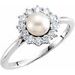Halo-Style Pearl Ring