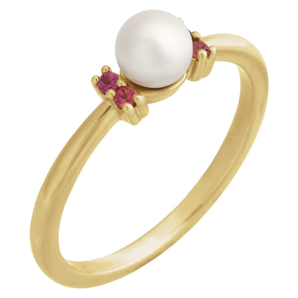 Accented Pearl Ring