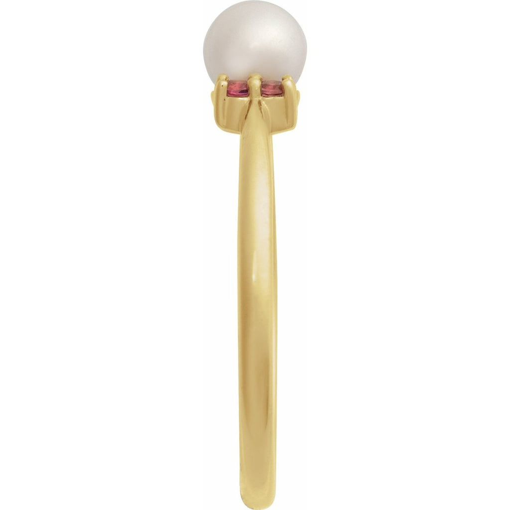 Accented Pearl Ring