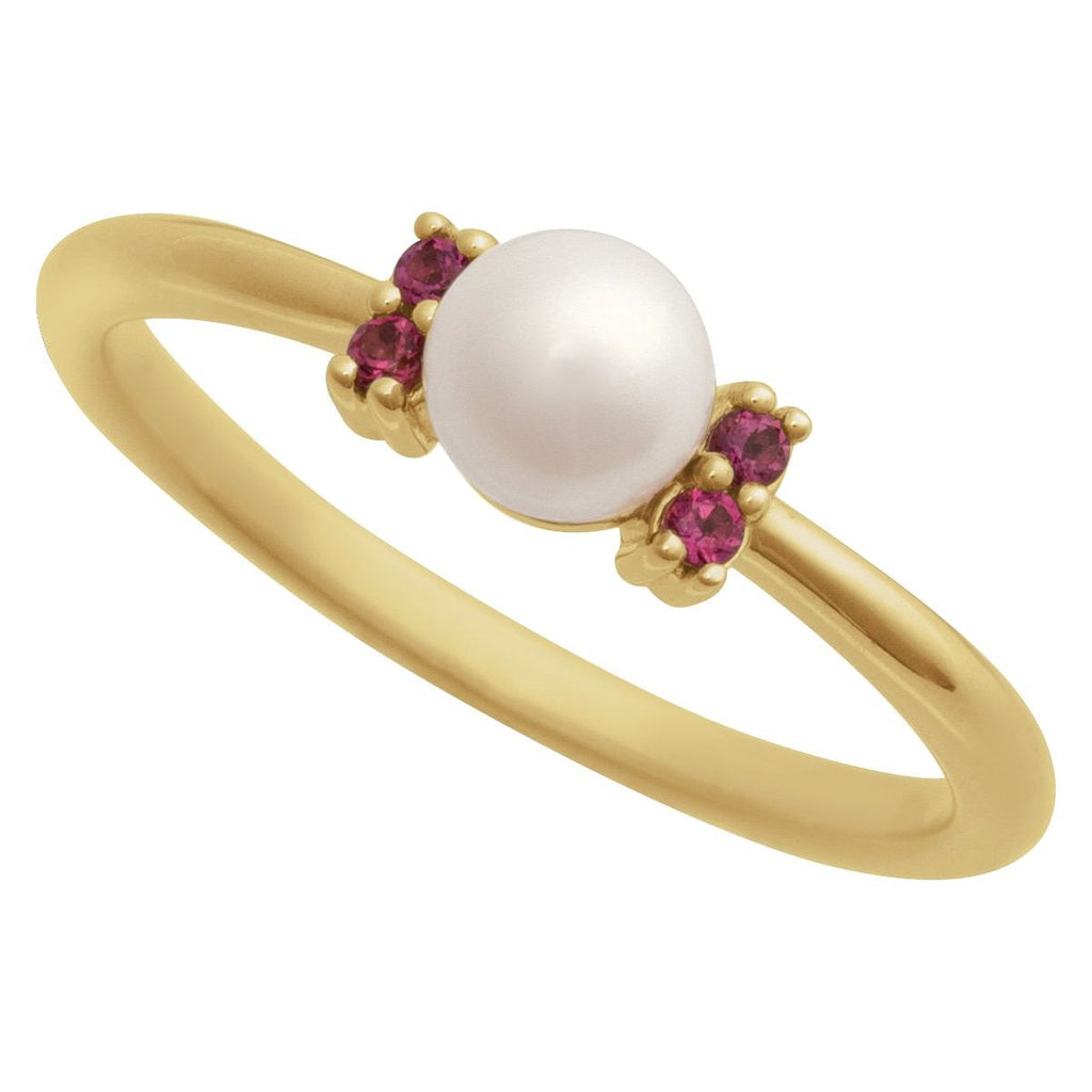 Accented Pearl Ring