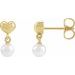 Pearl Heart Earrings