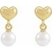 Pearl Heart Earrings