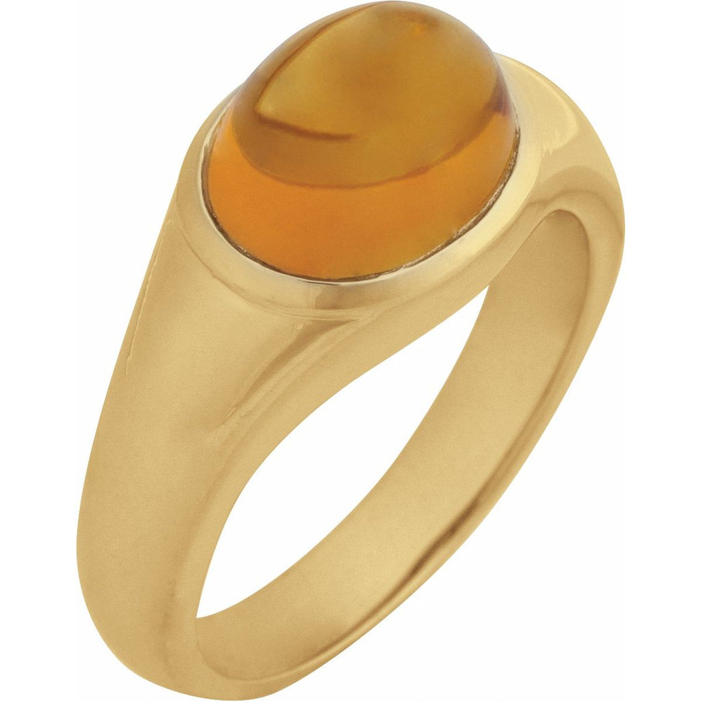 Bezel-Set Cabochon Ring
