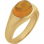 Bezel-Set Cabochon Ring