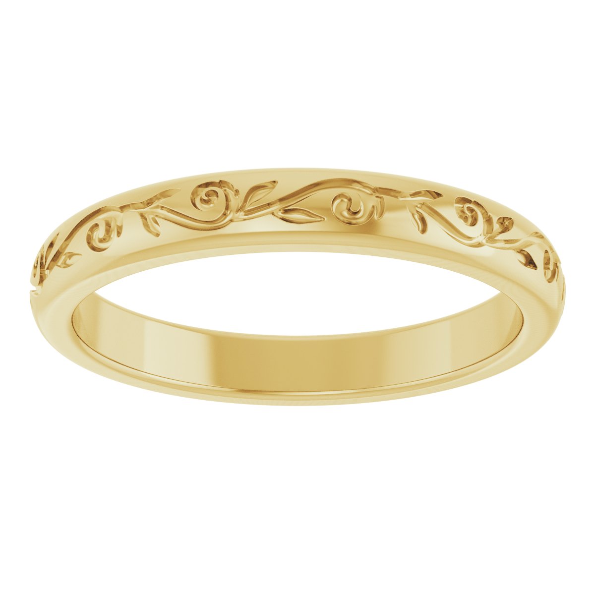 Solitaire Floral Engagement Ring or Band