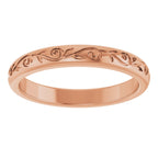 Solitaire Floral Engagement Ring or Band