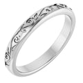 Solitaire Floral Engagement Ring or Band