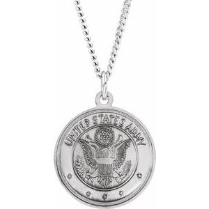 Reversible U.S. Army/St. Christopher Medal Necklace or Pendant