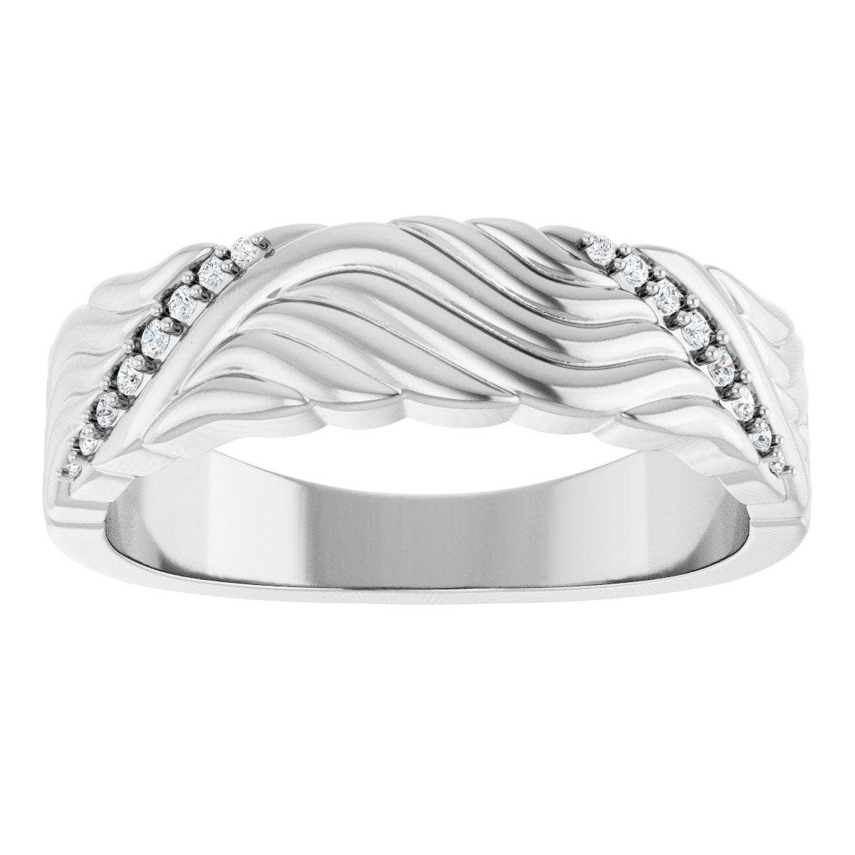 Accented Sculptural Band